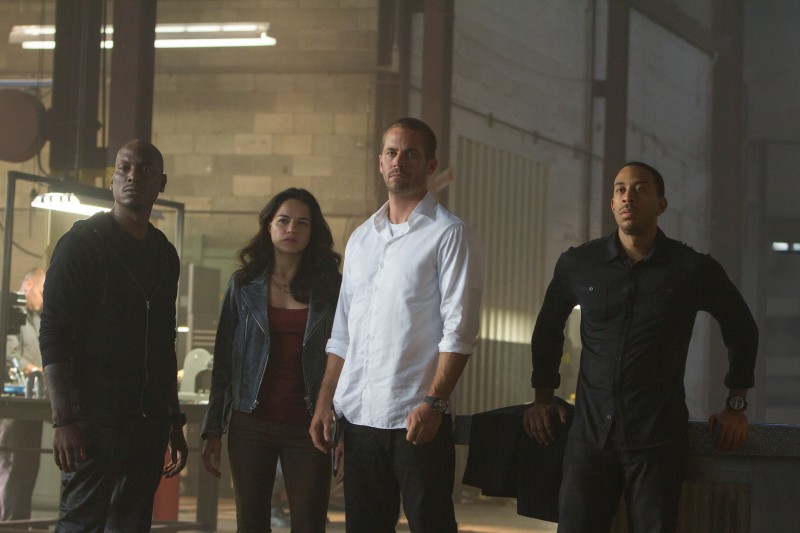 Michelle Rodriguez, Paul Walker, Tyrese Gibson, Ludacris ve filmu Rychle a zběsile 7 / Furious Seven