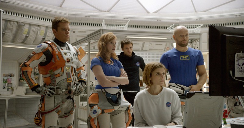 Matt Damon, Jessica Chastain, Aksel Hennie ve filmu Marťan / The Martian