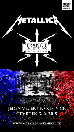 Český plakát filmu Metallica - koncert v Nimes / Metallica - Français pour une nuit