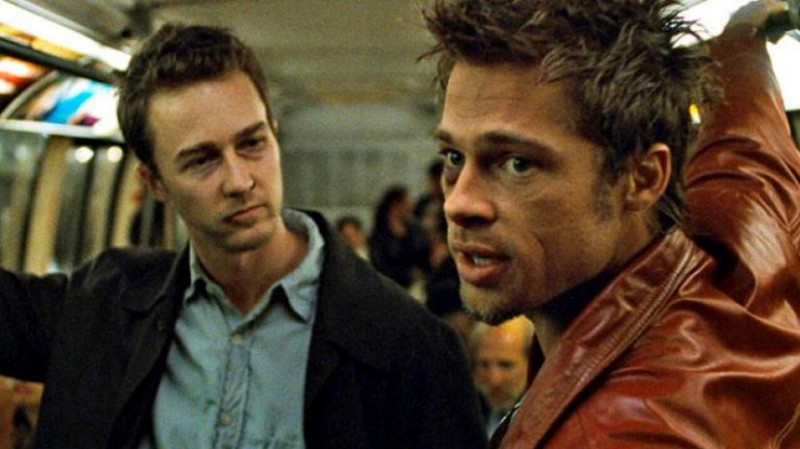 Edward Norton, Brad Pitt ve filmu Klub rváčů / Fight Club