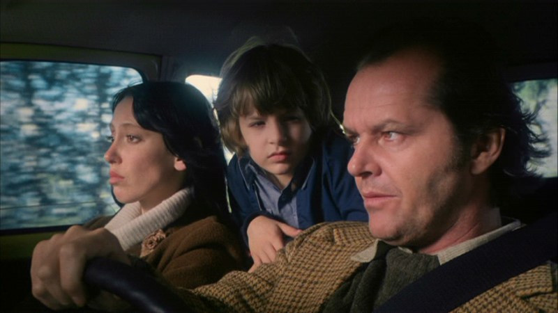 Jack Nicholson, Shelley Duvall, Danny Lloyd ve filmu Osvícení / The Shining