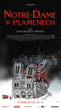 Český plakát filmu Notre-Dame v plamenech / Notre-Dame brûle