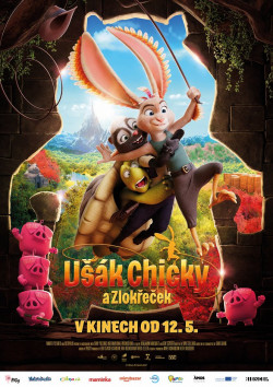 Český plakát filmu Ušák Chicky a Zlokřeček / Hopper et la hamster des ténèbres