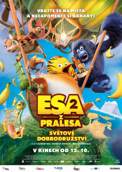 Český plakát filmu Esa z pralesa 2: Světové dobrodružství / Les As de la Jungle 2
