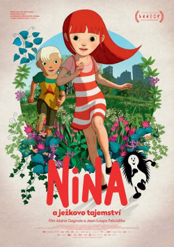 Český plakát filmu Nina a ježkovo tajemství / Nina et le secret du hérisson