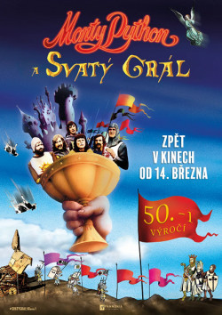 Český plakát filmu Monty Python a Svatý Grál / Monty Python and the Holy Grail